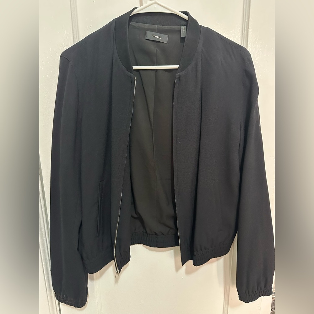 Theory Charcoal Zip-Up Jacket